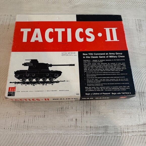 Vintage 1961 Avalon Hill Tactics II Realistic War Game